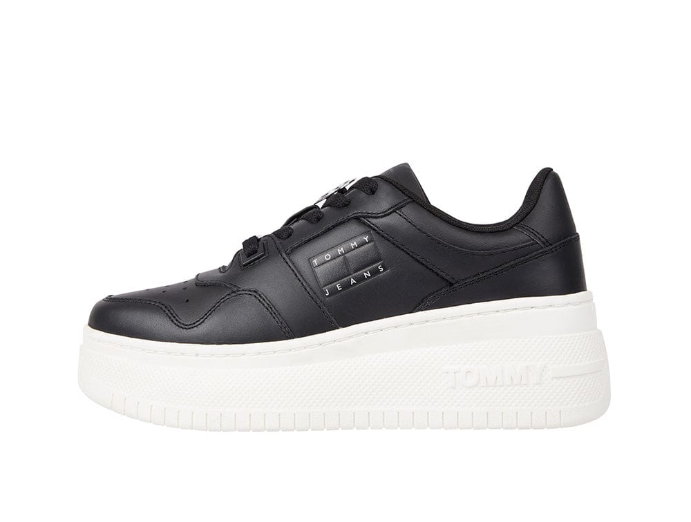 Zapatilla Tommy Retro Basket Plataforma Mujer Negro