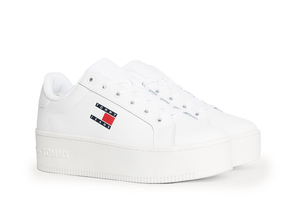 Zapatilla Tommy  Flatform Ess  Mujer Blanco